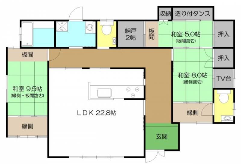 高知市愛宕山南町 一戸建 の間取り画像