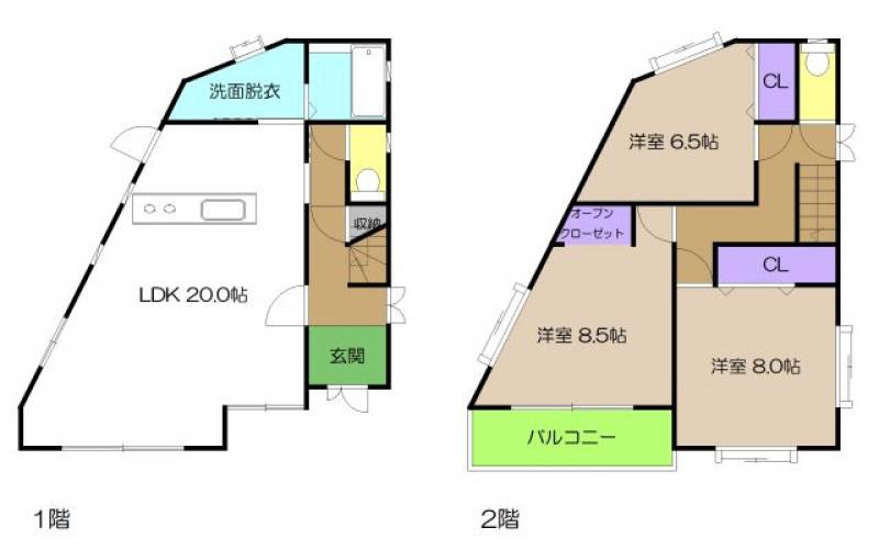 高知市南万々 一戸建 の間取り画像