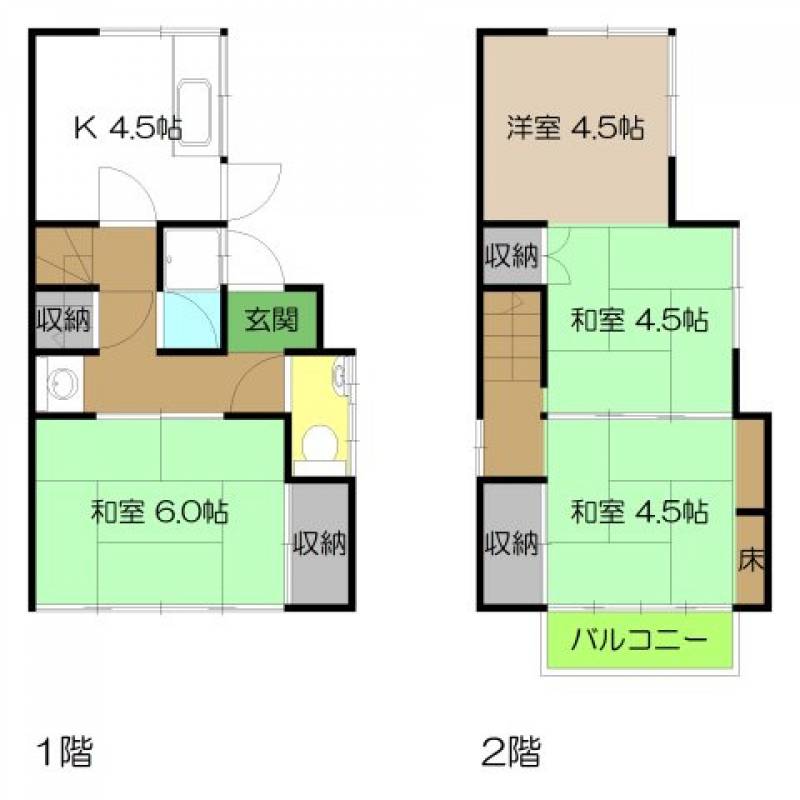 高知市西秦泉寺 一戸建 の間取り画像