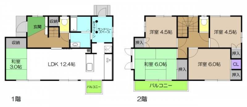 高知市潮見台 一戸建 の間取り画像