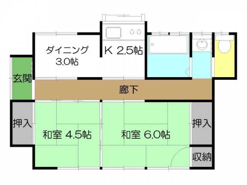 香美市香北町猪野々 一戸建 の間取り画像