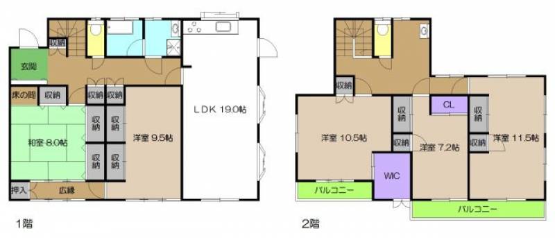 高知市横浜新町 一戸建 の間取り画像