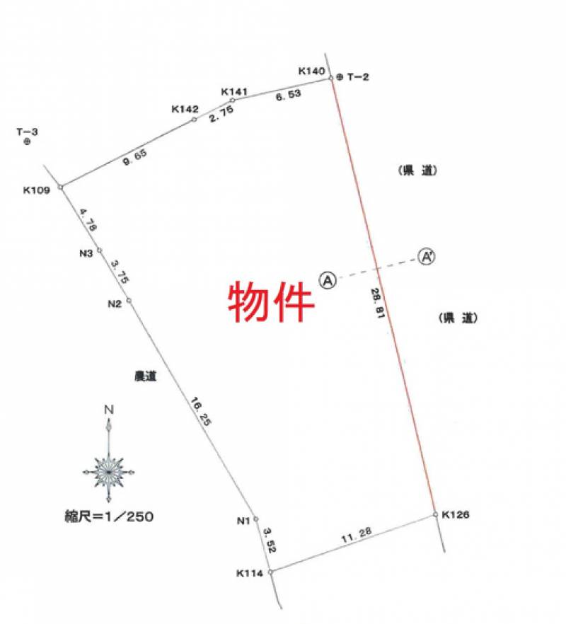 高知市介良乙  の区画図