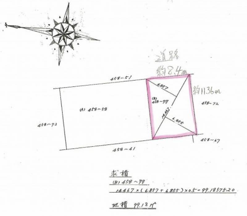 高知市西久万  の区画図