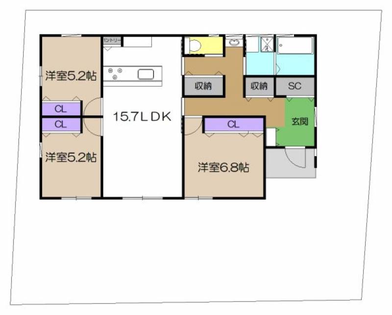 高知市瀬戸西町  の区画図