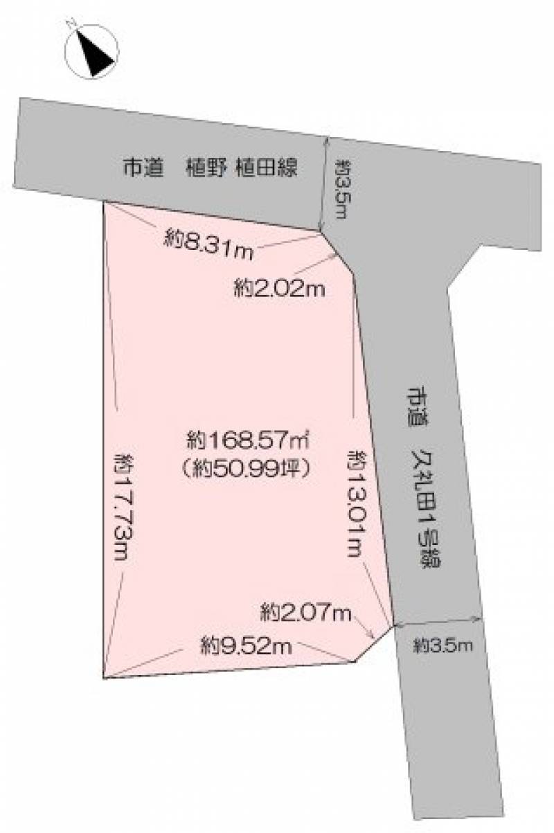 南国市久礼田  の区画図