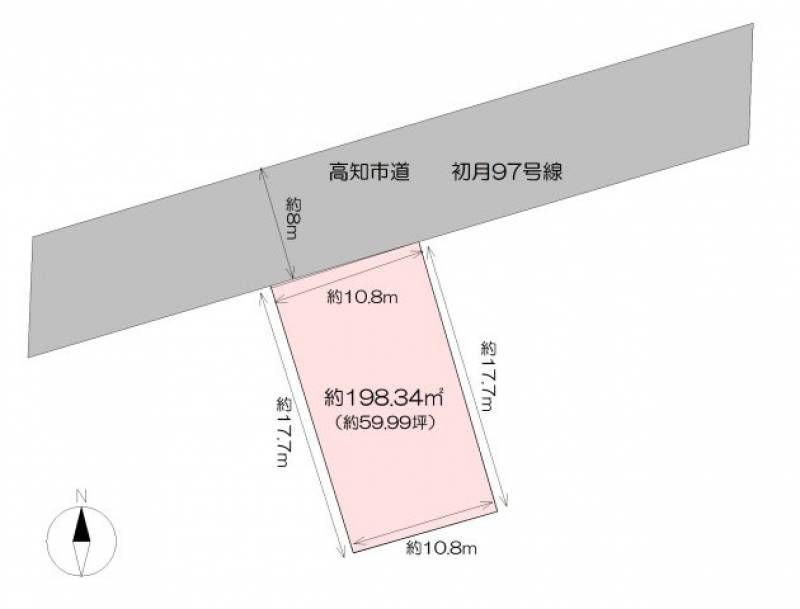 高知市三園町  の区画図