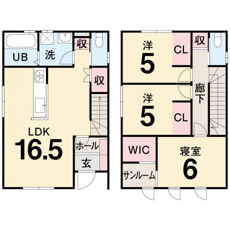 香南市野市町父養寺 一戸建 外構工事込み！３LDK　おうちシュシュ分譲住宅の間取り画像