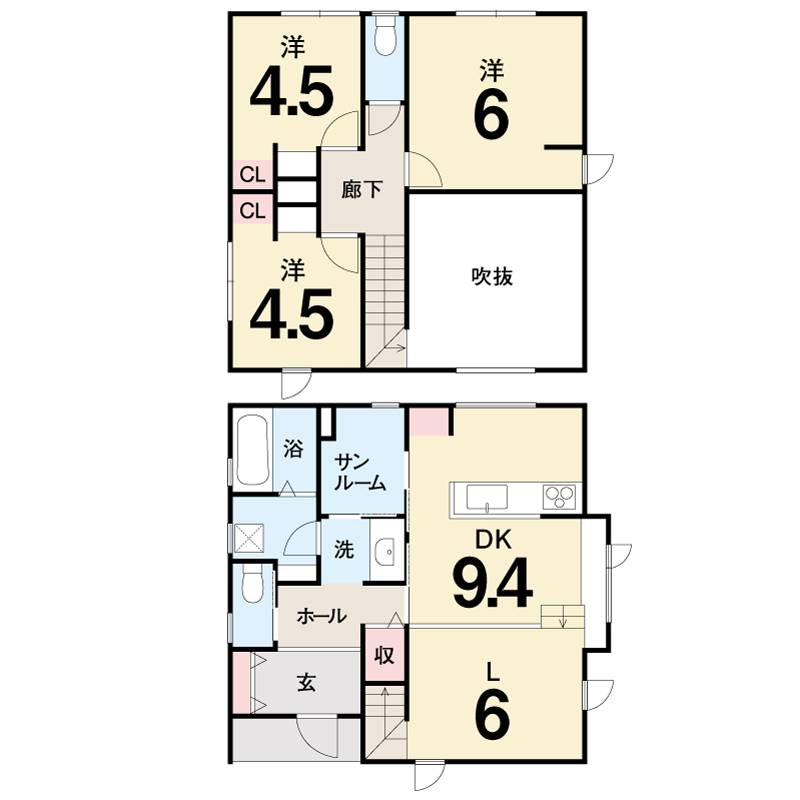 南国市大そね甲 一戸建 の間取り画像