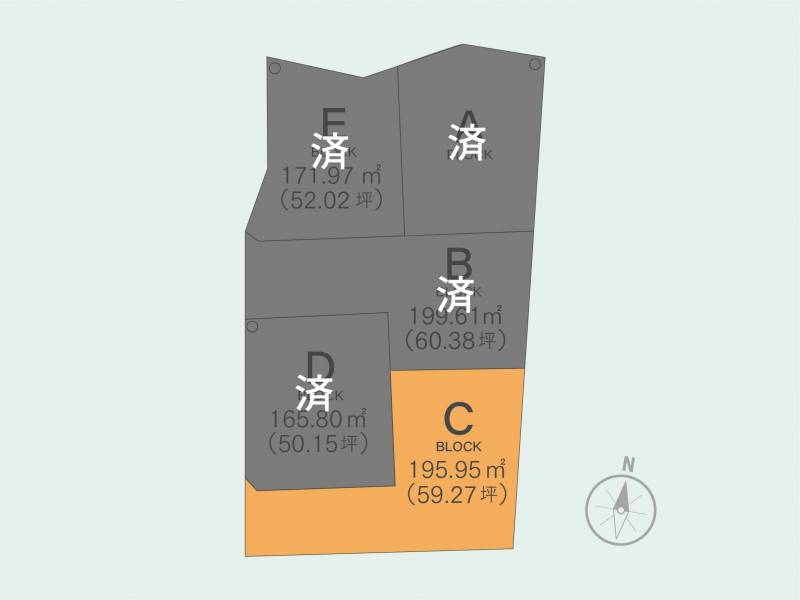 香美市土佐山田町楠目 香美市土佐山田町楠目C号地の区画図