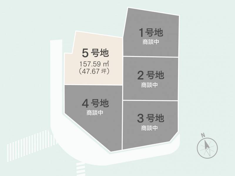 高知市中須賀町 5号地の区画図