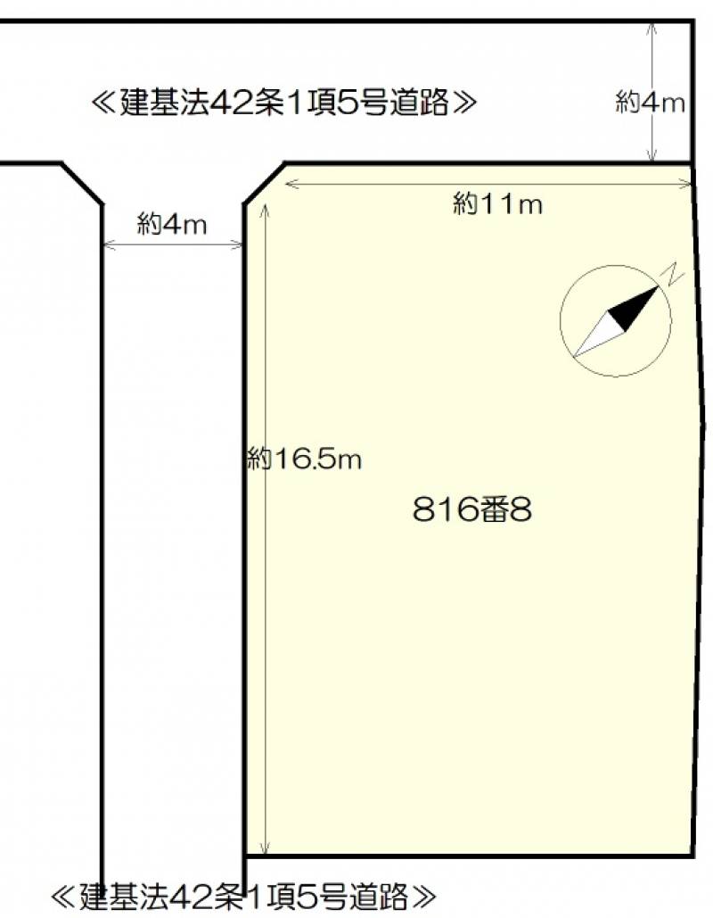 高知市鴨部 の区画図