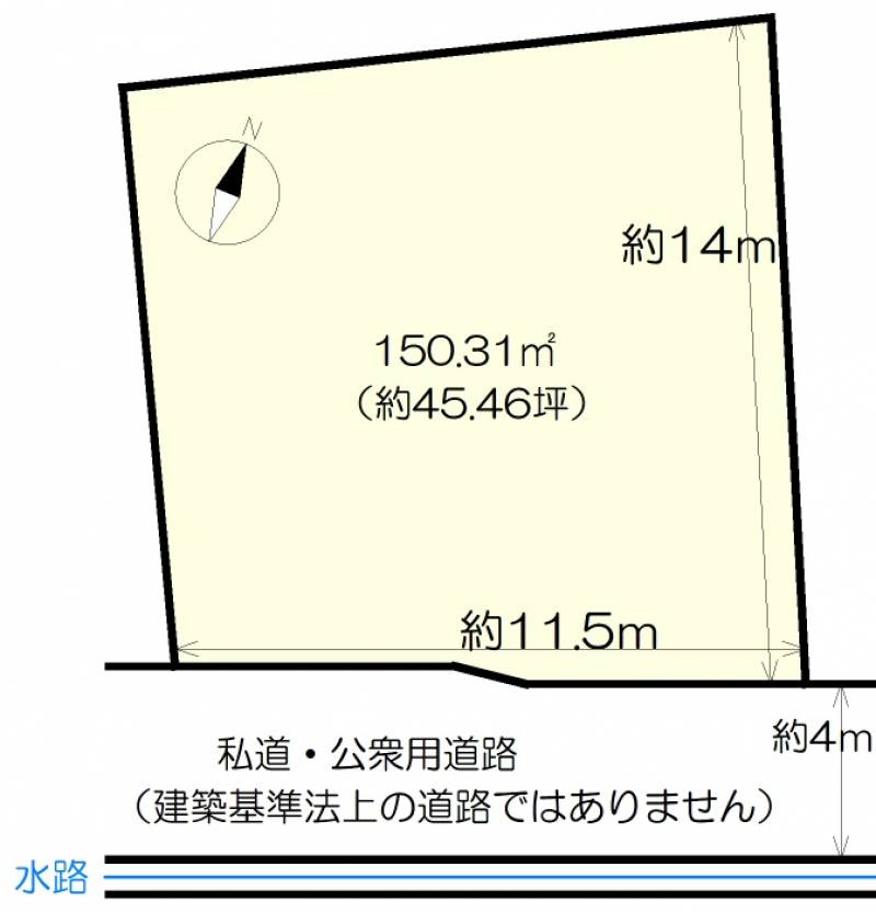 高知市東秦泉寺 の区画図