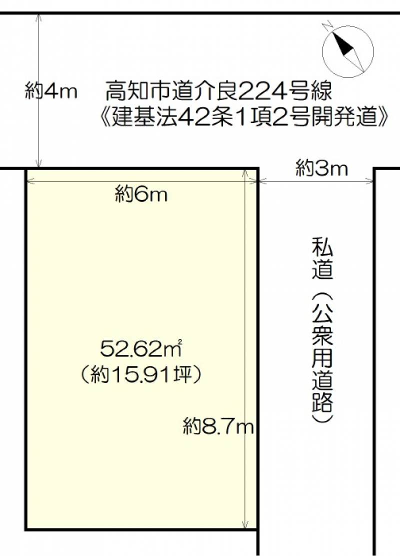 高知市介良乙 の区画図