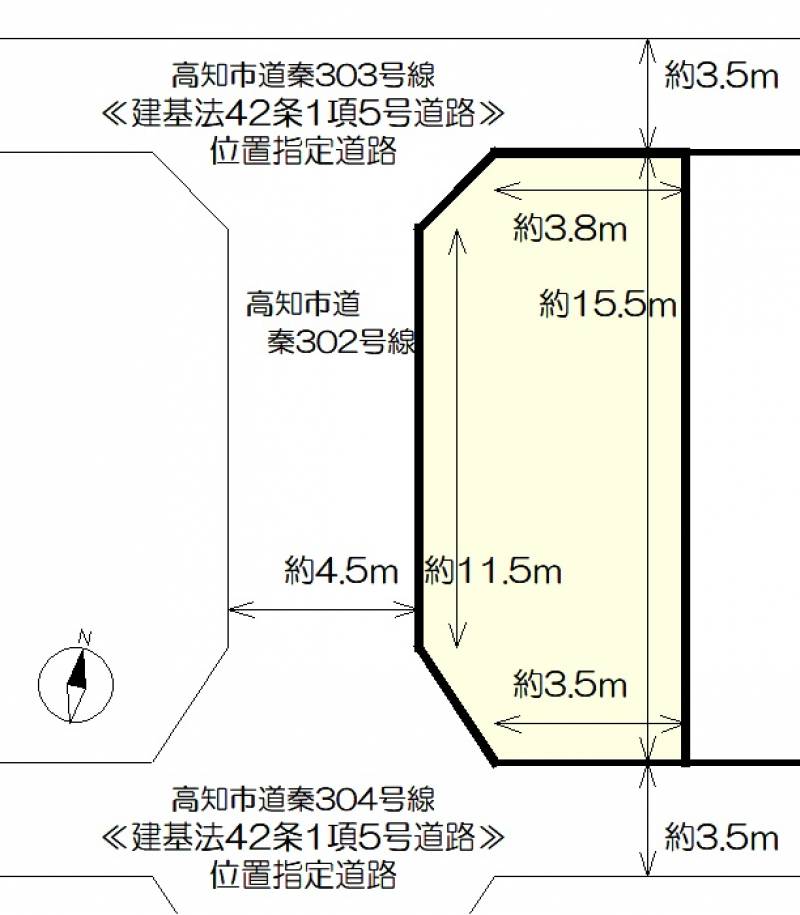 高知市薊野西町 の区画図