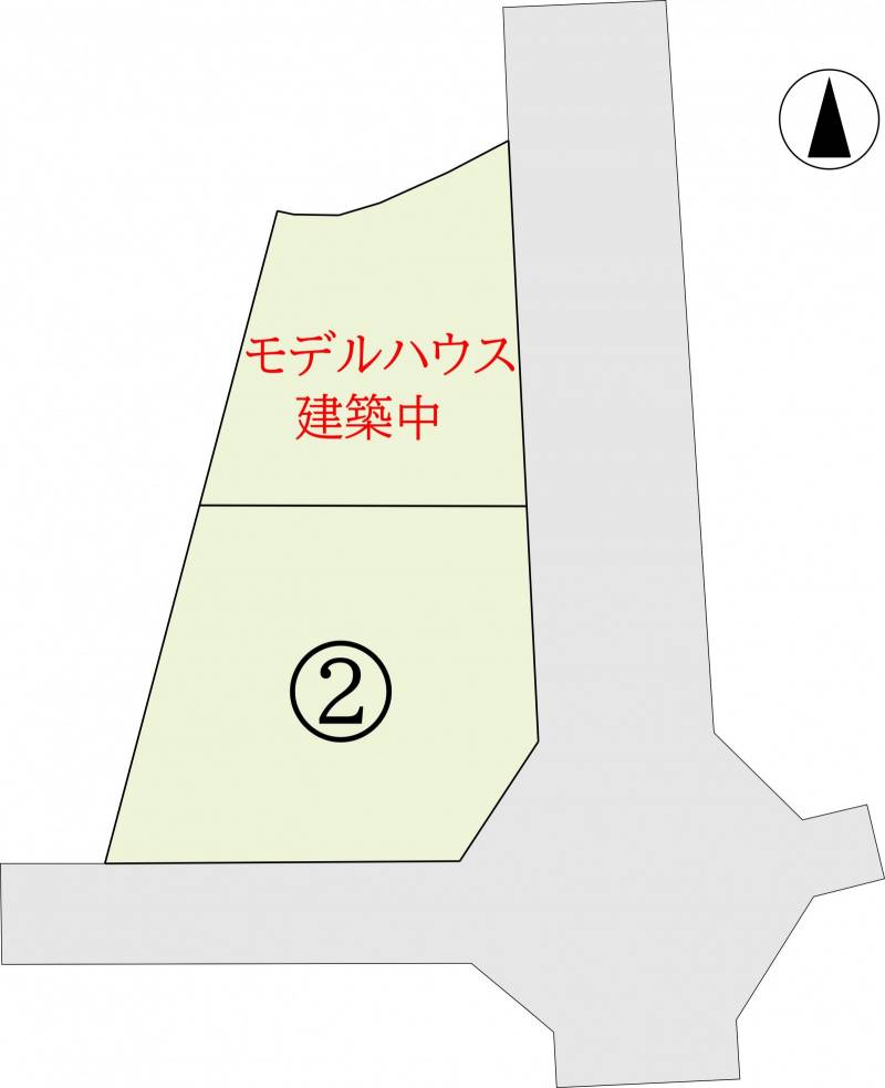 高松市由良町 イルクオーレ由良Ⅱ2号地の区画図