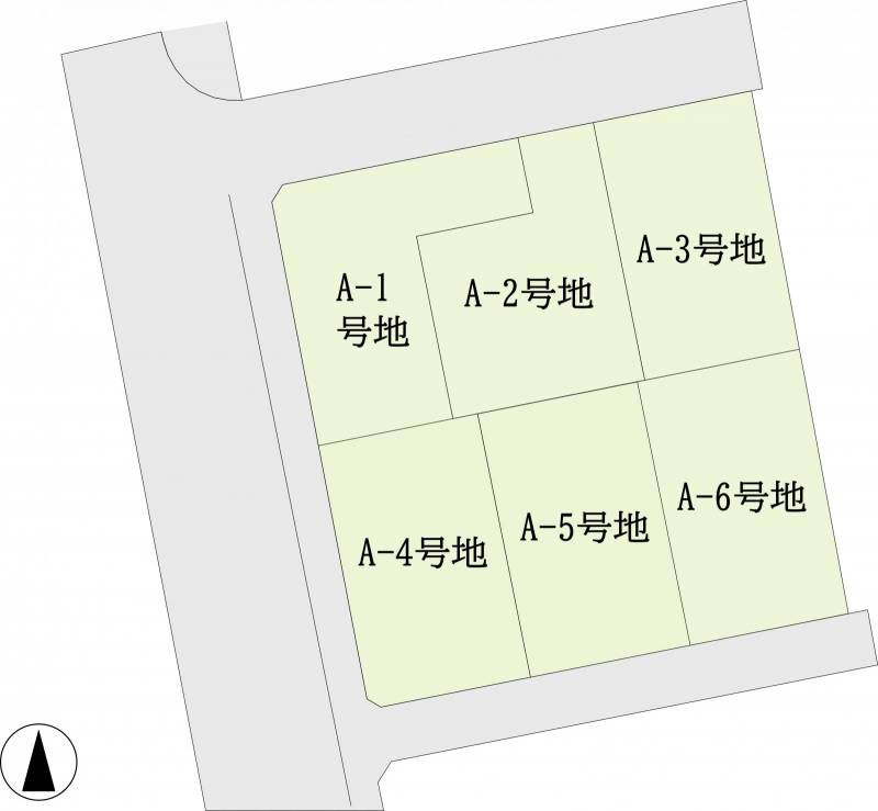 坂出市久米町 ティエーラ坂出久米町A　A-1号地の区画図