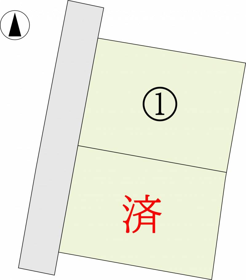 高松市檀紙町 イルクオーレ檀紙1号地の区画図