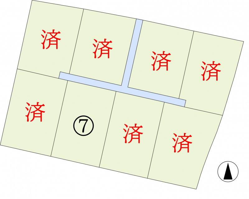 高松市飯田町 イルクオーレ飯田7号地の区画図