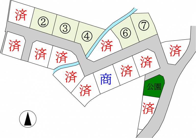 高松市香川町大野 イルクオーレ大野7号地の区画図