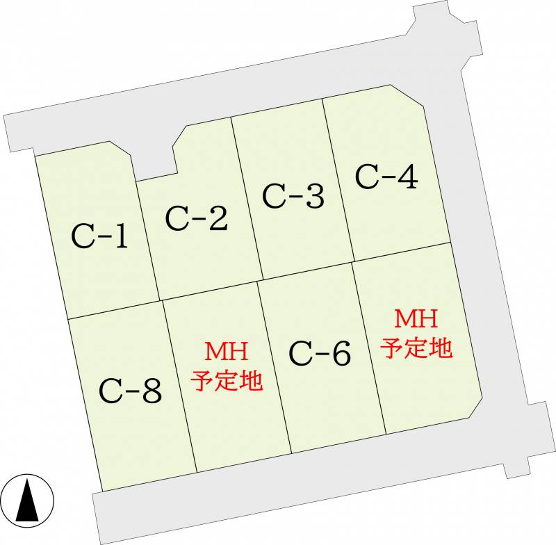 坂出市久米町 ティエーラ坂出久米町C　C-3号地の区画図