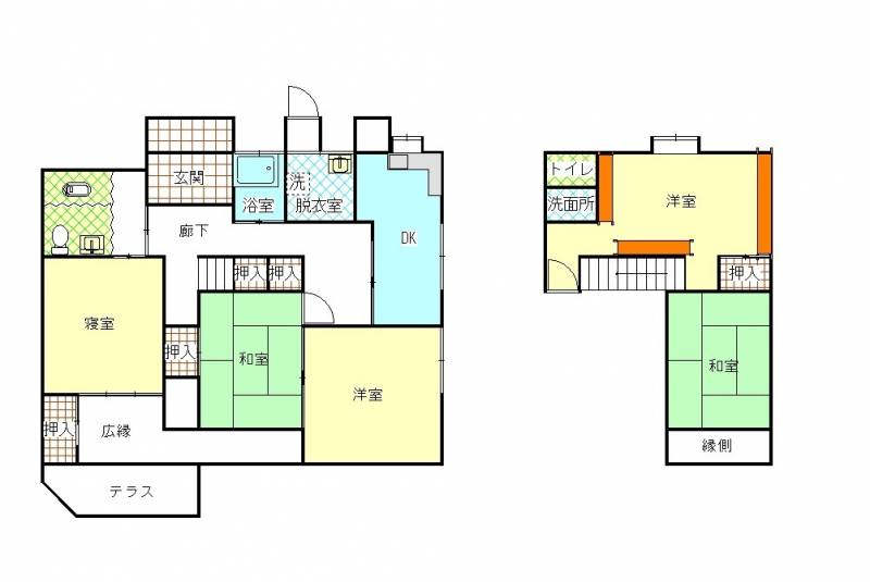 南国市緑ケ丘 一戸建 の間取り画像