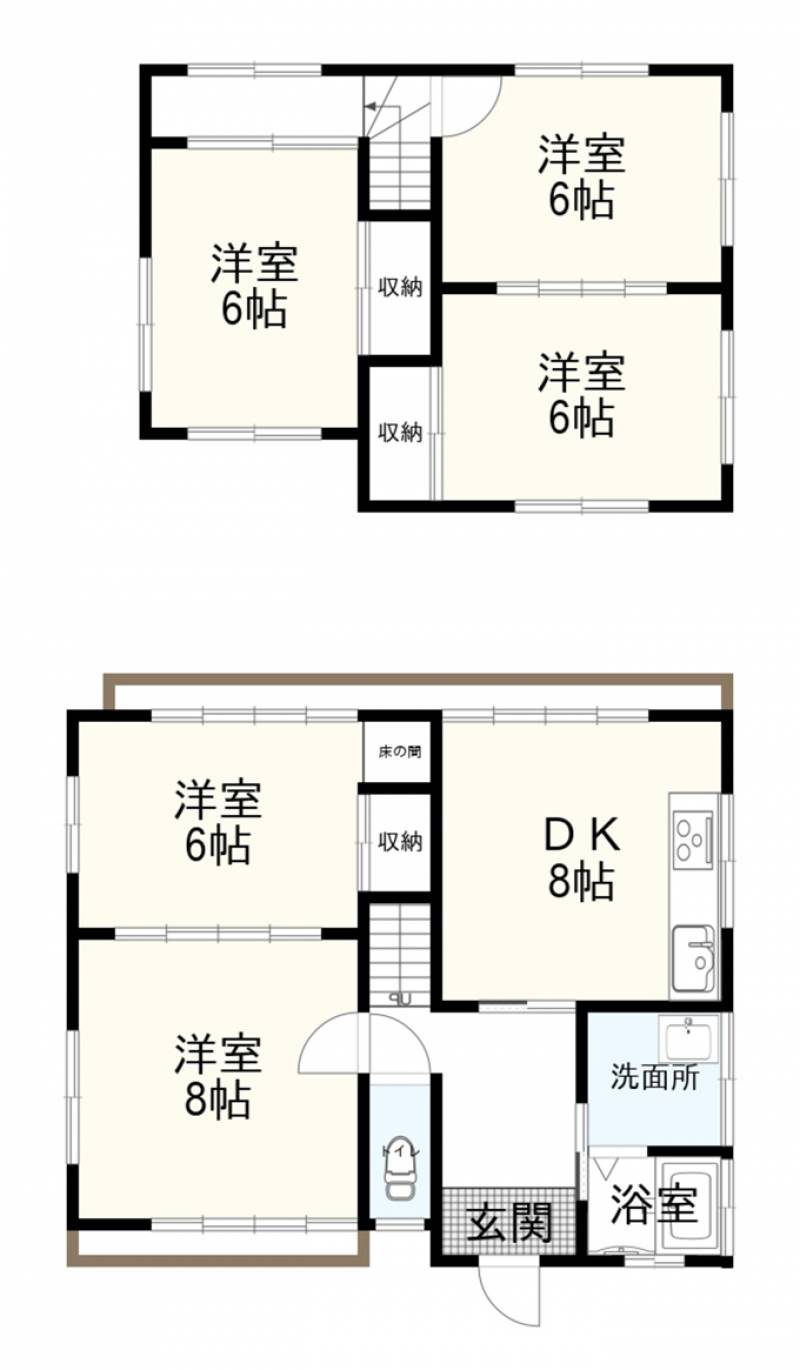 高知市南竹島町 一戸建 の間取り画像