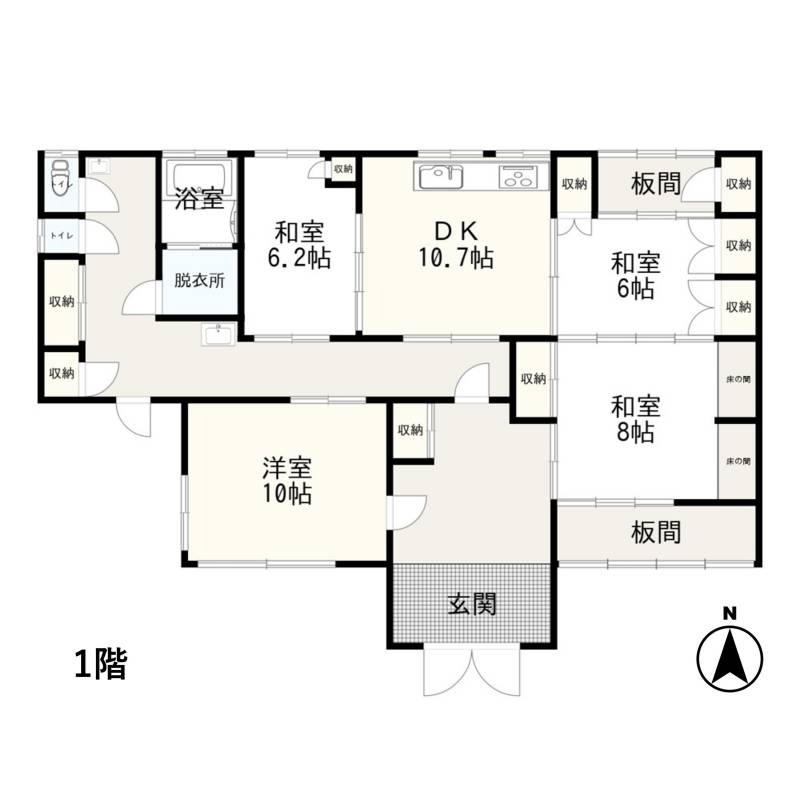 南国市久枝 一戸建 の間取り画像