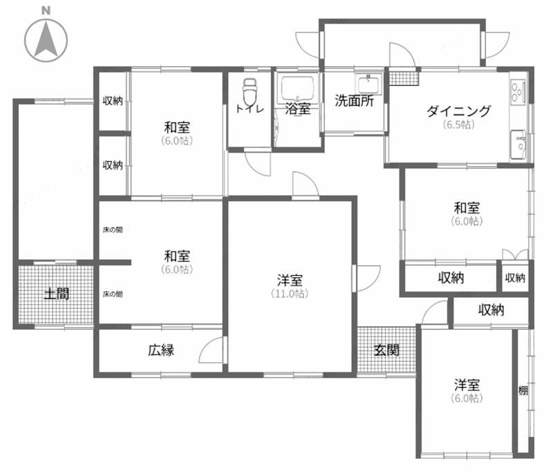 香南市野市町西野 一戸建 の間取り画像