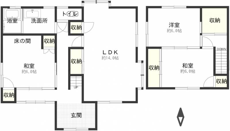 高知市春野町平和 一戸建 の間取り画像