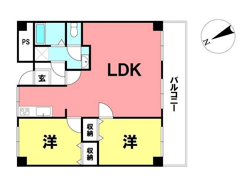 若松マンション の間取り画像