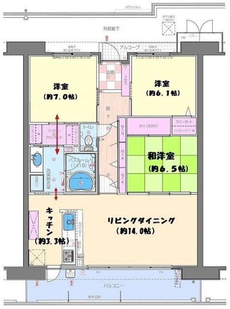 サーパス青柳町804 の間取り画像