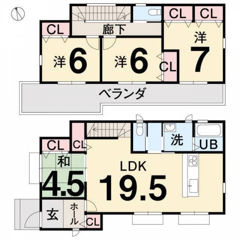 高知市鴨部高町 一戸建 の間取り画像