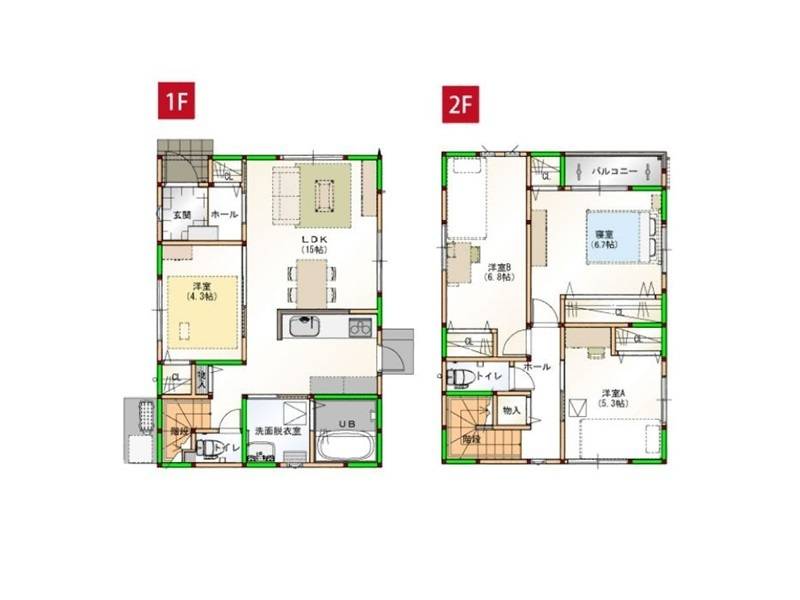 高知市百石町 一戸建 の間取り画像