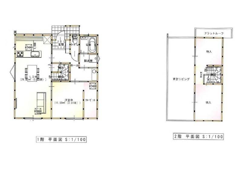 高知市長浜 一戸建 の間取り画像