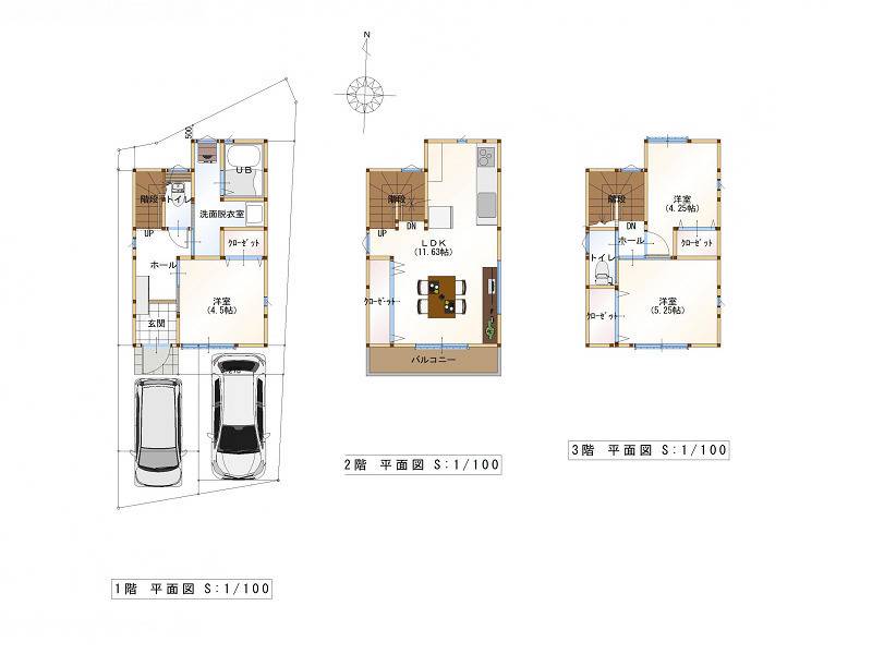 高知市薊野西町 一戸建 の間取り画像