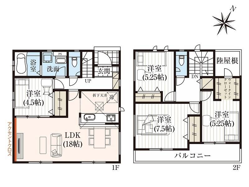 香南市野市町みどり野東 一戸建 の間取り画像