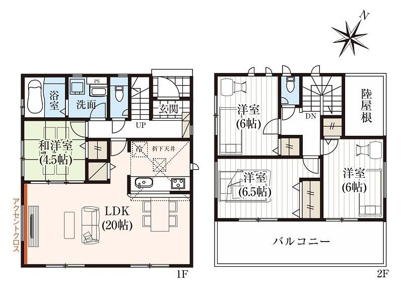 香南市野市町みどり野東 一戸建 の間取り画像