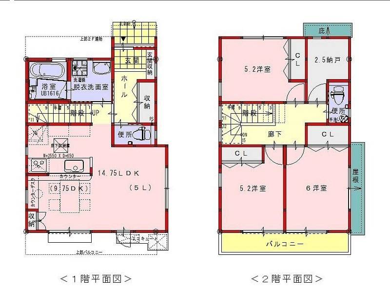 高知市旭天神町 一戸建 の間取り画像