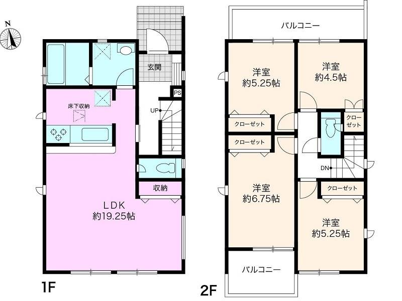 高知市一宮中町 一戸建 の間取り画像