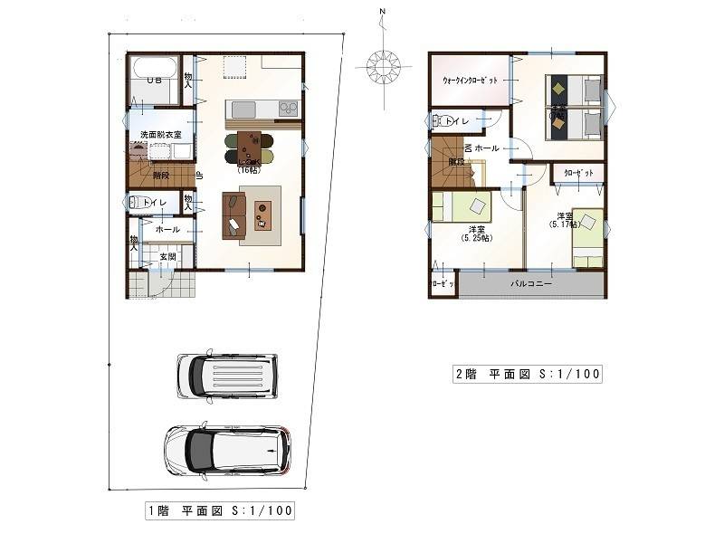 高知市一宮しなね 一戸建 の間取り画像