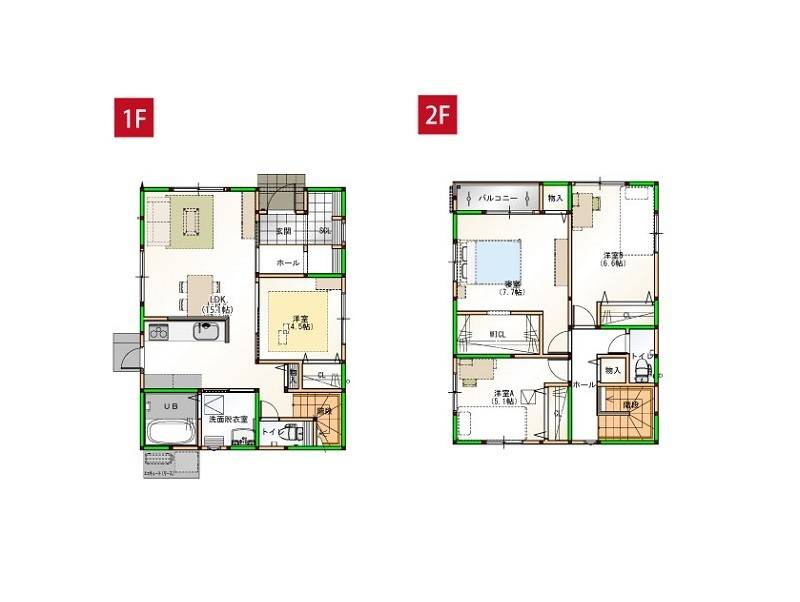 高知市一宮徳谷 一戸建 の間取り画像