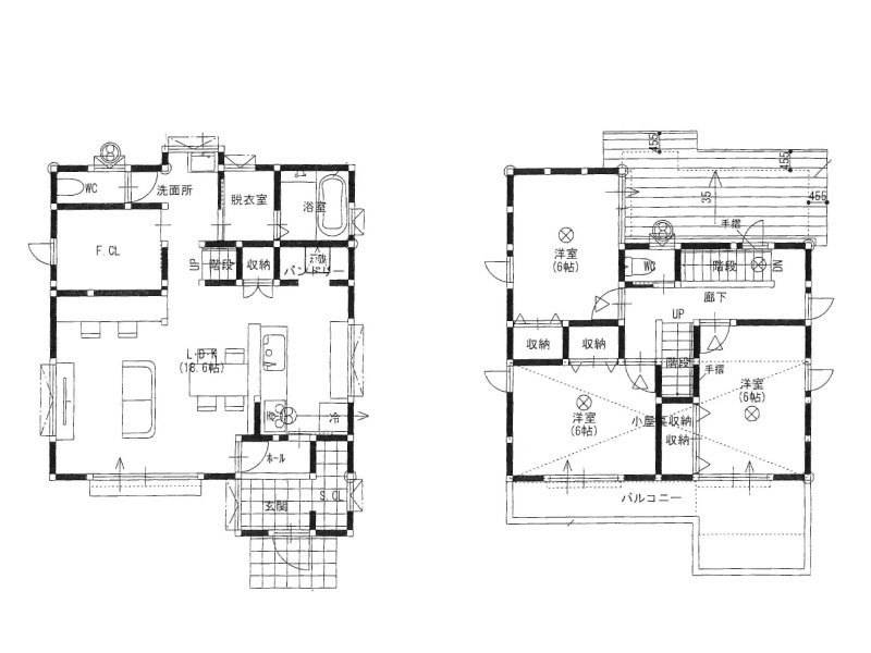 高知市鴨部 一戸建 の間取り画像