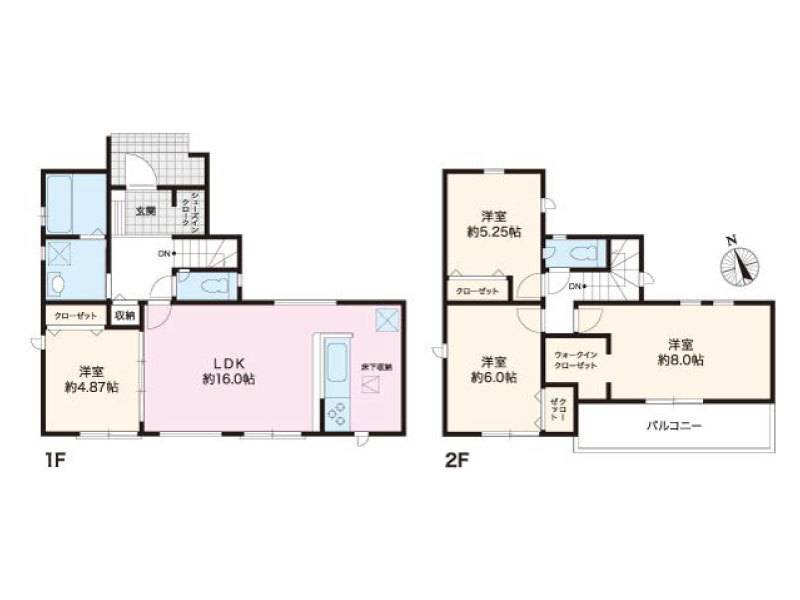 高知市日の出町 一戸建 の間取り画像