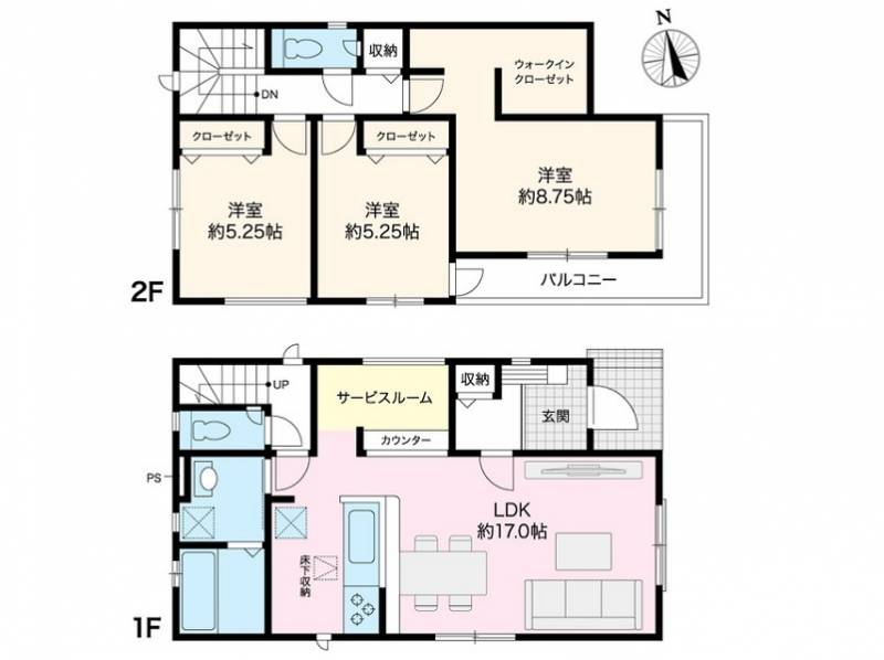 高知市札場 一戸建 の間取り画像