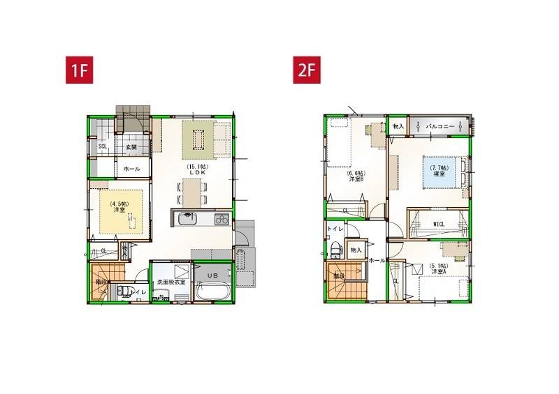 南国市元町 一戸建 の間取り画像