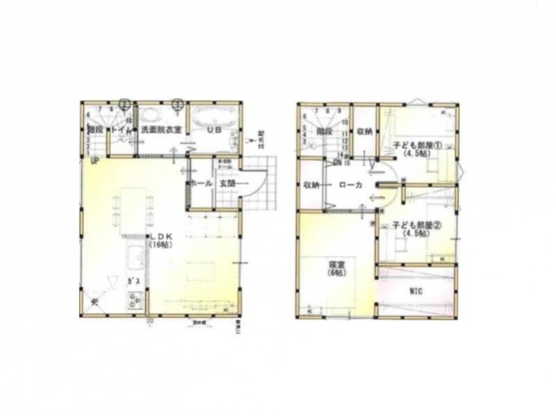 高知市鴨部 一戸建 の間取り画像