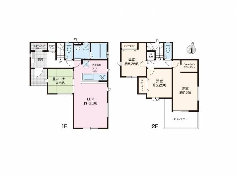 高知市中万々 一戸建 の間取り画像