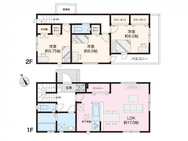 高知市大津甲 一戸建 の間取り画像