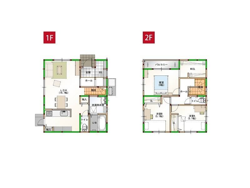 高知市口細山 一戸建 の間取り画像